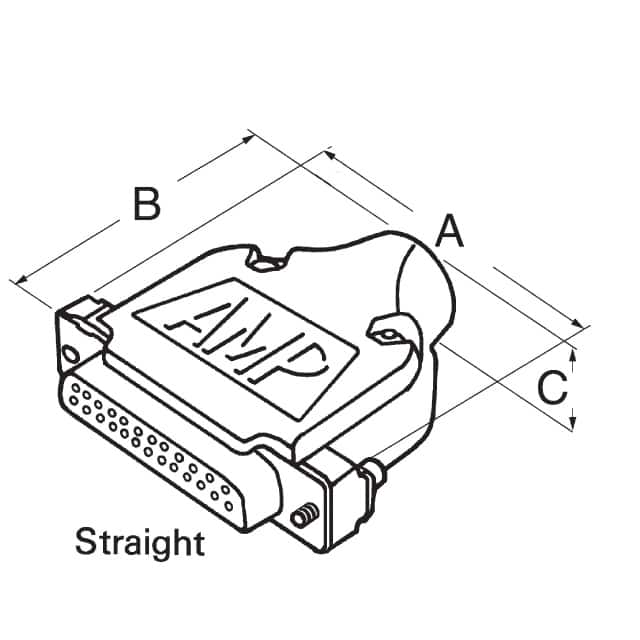 745175-3 TE Connectivity AMP Connectors  Capots de connecteurs D-Sub en forme de D